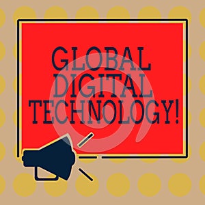 Word writing text Global Digital Technology. Business concept for Digitized information in the form of numeric code