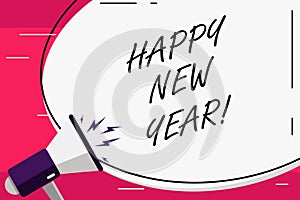 Word writing text Happy New Year. Business concept for Greeting Celebrating Holiday Fresh Start Best wishes.