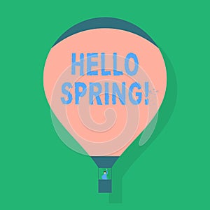 Word writing text Hello Spring. Business concept for Welcoming season comes after winter Blossoming of plantes Blank