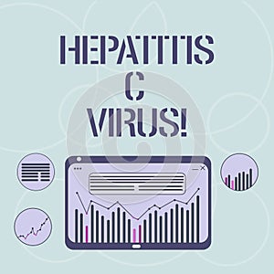 Word writing text Hepatitis C Virus. Business concept for bloodborne virus and most common modes of infection Digital