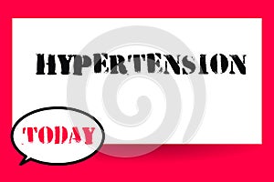 Word writing text Hypertension. Business concept for Medical condition in which blood pressure is extremely high