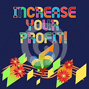 Word writing text Increase Your Profit. Business concept for Make more money Improve business profitability Colorful