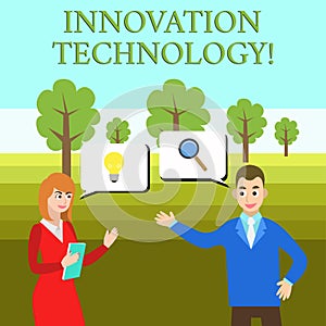 Word writing text Innovation Technology. Business concept for New Idea or Method of Technical or Scientific nature