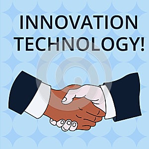 Word writing text Innovation Technology. Business concept for New Idea or Method of Technical or Scientific nature Hand