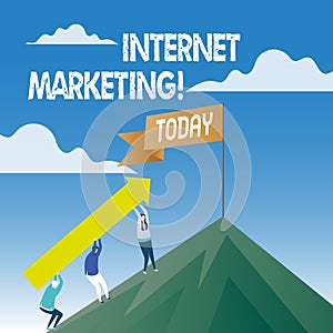 Word writing text Internet Marketing. Business concept for Online Commerce Networking Entrepreneur Entrepreneurship