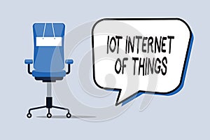 Word writing text Iot Internet Of Things. Business concept for Network of Physical Devices send and receive Data