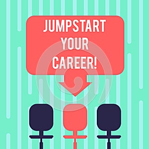 Word writing text Jumpstart Your Career. Business concept for Make it work successfully after a period of failure Blank