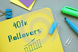 Word writing text 401k Rollovers