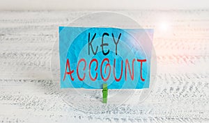 Word writing text Key Account. Business concept for individual approach of sales showing to their customers Green