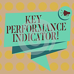 Word writing text Key Perforanalysisce Indicator. Business concept for evaluate the success of an organizations Folded