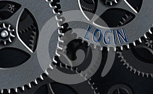 Word writing text Login. Business concept for Entering website Blog using username and password Registration