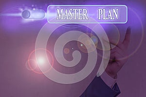 Word writing text Master Plan. Business concept for dynamic longterm planning document Comprehensive plan of action
