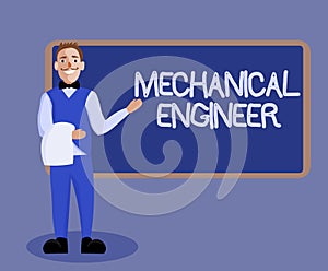 Word writing text Mechanical Engineer. Business concept for Applied Engineering Discipline for Mechanical System