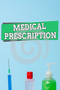 Word writing text Medical Prescription. Business concept for healthcare program implemented by a physician Primary