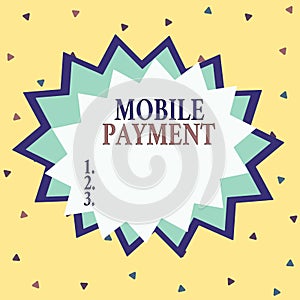 Word writing text Mobile Payment. Business concept for the payment made through a portable electronic device