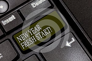 Word writing text New Year Fresh Start. Business concept for Motivation inspiration 365 days full of opportunities