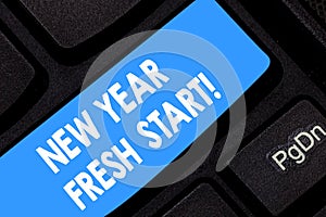 Word writing text New Year Fresh Start. Business concept for Motivation inspiration 365 days full of opportunities