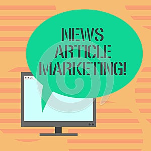 Word writing text News Article Marketing. Business concept for Write and issue short articles to a range of outlets Mounted