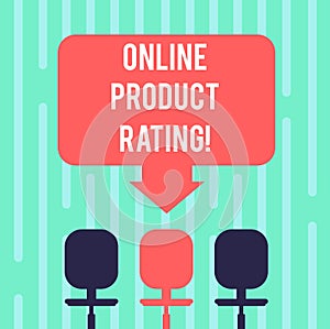 Word writing text Online Product Rating. Business concept for feedback on electronic commerce and online products Blank