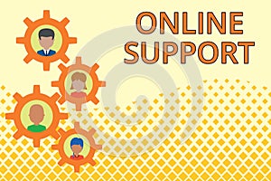 Slovo připojen do internetové sítě podpora. obchod pomáhat zákazníci jejich elektronický interakce 
