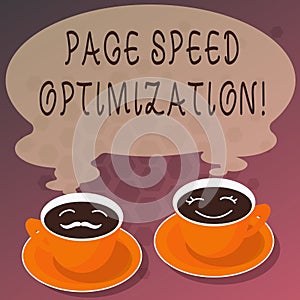 Word writing text Page Speed Optimization. Business concept for Improve the speed of content loading in a webpage Sets