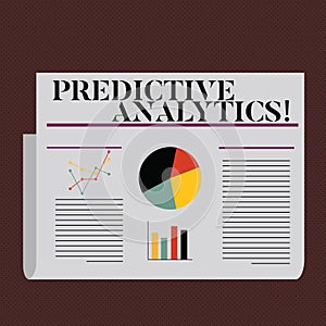 Word writing text Predictive Analytics. Business concept for Method to forecast Perforanalysisce Statistical Analysis.