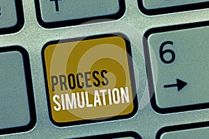 Word writing text Process Simulation. Business concept for Technical Representation Fabricated Study of a system