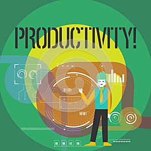 Word writing text Productivity. Business concept for Effective work Great perforanalysisce Success.