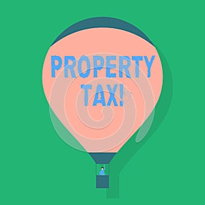 Word writing text Property Tax. Business concept for bills levied directly on your property by government Blank Pink Hot