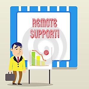 Word writing text Remote Support. Business concept for help endusers to solve computer problems and issues remotely.