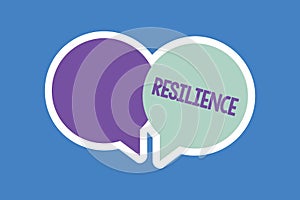 Word writing text Resilience. Business concept for Capacity to recover quickly from difficulties Persistence