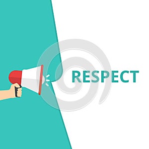 Word writing text Respect