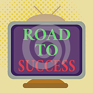 Word writing text Road To Success. Business concept for studying really hard Improve yourself to reach dreams wishes