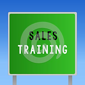 Word writing text Sales Training. Business concept for Action Selling Market Overview Personal Development