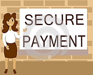 Word writing text Secure Payment. Business concept for Security of Payment refers to ensure of paid even in dispute