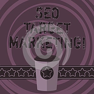 Word writing text Seo Target Marketing. Business concept for Connecting with a specific group within that market 3D