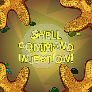 Word writing text Shell Comanalysisd Injection. Business concept for used by hackers to execute system comanalysisds on photo