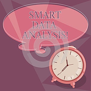 Word writing text Smart Data Analysis. Business concept for collecting and analyzing infos to make better decisions photo