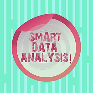 Word writing text Smart Data Analysis. Business concept for collecting and analyzing infos to make better decisions photo
