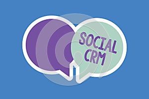 Word writing text Social Crm. Business concept for Customer relationship analysisagement used to engage with customers