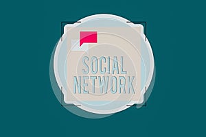 Word writing text Social Network. Business concept for a framework of individual linked by interan individualal photo