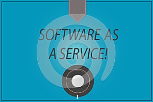 Slovo softvér ako služba. obchod mobilný aplikácie technológia pomoc podpora káva pohár 