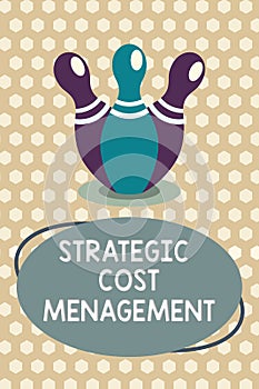 Word writing text Strategic Cost Management. Business concept for combining Decision Making with Expenses Budgeting