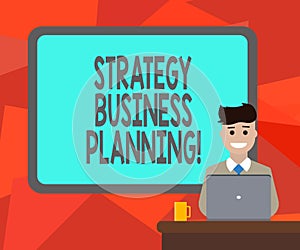 Word writing text Strategy Business Planning. Business concept for Outlines an organization s is overall direction Blank