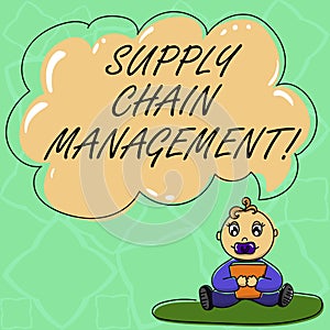 Word writing text Supply Chain Management. Business concept for analysisagement of the flow of goods and services Baby