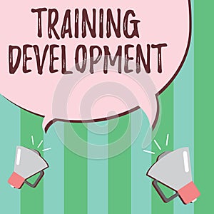 Word writing text Training Development. Business concept for Learn and Expand skills and knowledge Program