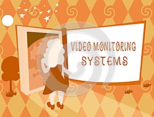 Word writing text Video Monitoring Systems. Business concept for Surveillance Transmit capture Image to Digital Link