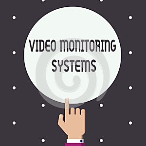 Word writing text Video Monitoring Systems. Business concept for Surveillance Transmit capture Image to Digital Link