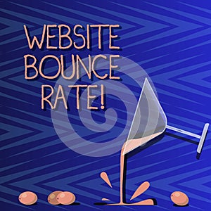 Word writing text Website Bounce Rate. Business concept for Internet marketing term used in web traffic analysis