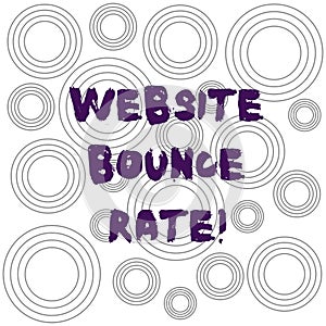 Word writing text Website Bounce Rate. Business concept for Internet marketing term used in web traffic analysis